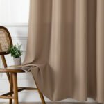 Beauty Home Κουρτίνα μεσαίας σκίασης με 8 μεταλλικούς κρίκους Effect Art 8443 140x270 Μπεζ - Image 10