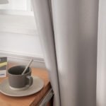 Beauty Home Κουρτίνα μεσαίας σκίασης με 8 μεταλλικούς κρίκους Effect Art 8443 140x270 Ασημί - Image 11