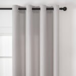 Beauty Home Κουρτίνα μεσαίας σκίασης με 8 μεταλλικούς κρίκους Effect Art 8443 140x270 Ασημί - Image 3