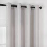 Beauty Home Κουρτίνα μεσαίας σκίασης με 8 μεταλλικούς κρίκους Effect Art 8443 140x270 Ασημί - Image 4