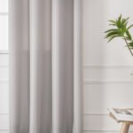 Beauty Home Κουρτίνα μεσαίας σκίασης με 8 μεταλλικούς κρίκους Effect Art 8443 140x270 Ασημί - Image 5