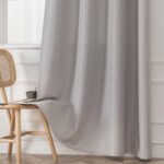 Beauty Home Κουρτίνα μεσαίας σκίασης με 8 μεταλλικούς κρίκους Effect Art 8443 140x270 Ασημί - Image 7