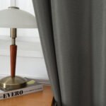 Beauty Home Κουρτίνα μεσαίας σκίασης με 8 μεταλλικούς κρίκους Effect Art 8443 140x270 Ανθρακί - Image 11