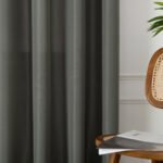 Beauty Home Κουρτίνα μεσαίας σκίασης με 8 μεταλλικούς κρίκους Effect Art 8443 140x270 Ανθρακί - Image 3