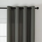 Beauty Home Κουρτίνα μεσαίας σκίασης με 8 μεταλλικούς κρίκους Effect Art 8443 140x270 Ανθρακί - Image 5