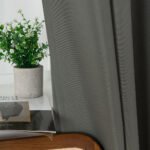 Beauty Home Κουρτίνα μεσαίας σκίασης με 8 μεταλλικούς κρίκους Effect Art 8443 140x270 Ανθρακί - Image 7