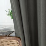 Beauty Home Κουρτίνα μεσαίας σκίασης με 8 μεταλλικούς κρίκους Effect Art 8443 140x270 Ανθρακί - Image 8