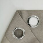 Beauty Home Κουρτίνα Blackout Jacquard σκίασης με 8 μεταλλικούς κρίκους Glare Art 8444 140x270 Άμμου - Image 13