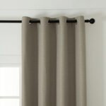 Beauty Home Κουρτίνα Blackout Jacquard σκίασης με 8 μεταλλικούς κρίκους Glare Art 8444 140x270 Άμμου - Image 4