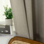 Beauty Home Κουρτίνα Blackout Jacquard σκίασης με 8 μεταλλικούς κρίκους Glare Art 8444 140x270 Άμμου - Image 6