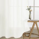 Beauty Home Κουρτίνα γάζα μονόχρωμη με 8 μεταλλικούς κρίκους Fit Art 8447 140x270 Εκρού - Image 12