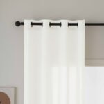Beauty Home Κουρτίνα γάζα μονόχρωμη με 8 μεταλλικούς κρίκους Fit Art 8447 140x270 Εκρού - Image 5