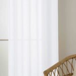 Beauty Home Κουρτίνα γάζα μονόχρωμη με 8 μεταλλικούς κρίκους Fit Art 8447 140x270 Λευκό - Image 4