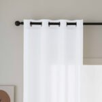 Beauty Home Κουρτίνα γάζα μονόχρωμη με 8 μεταλλικούς κρίκους Fit Art 8447 140x270 Λευκό - Image 5