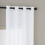 Beauty Home Κουρτίνα γάζα μονόχρωμη με 8 μεταλλικούς κρίκους Fit Art 8447 140x270 Λευκό - Image 6