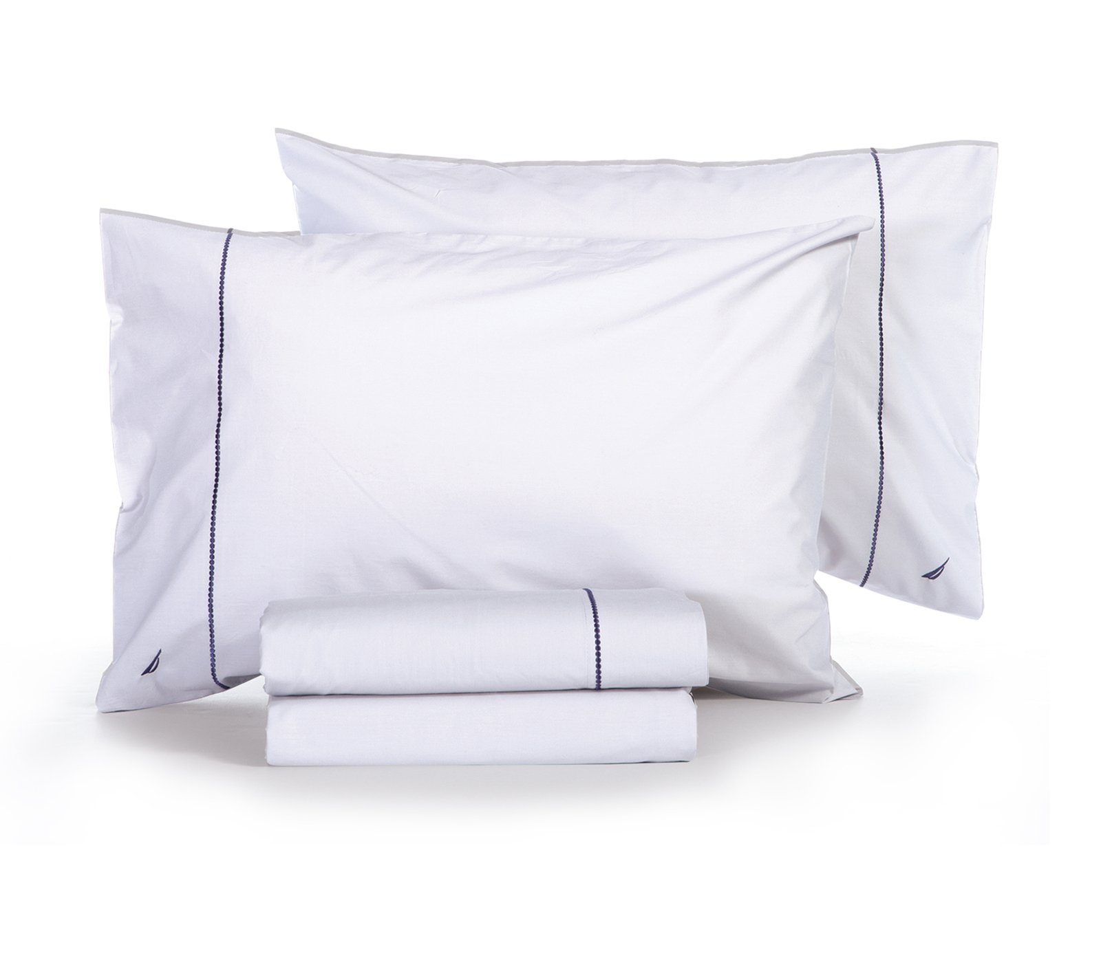 8682991015755 Σετ Σεντόνια Υπέρδιπλα 240×270 Nautica Nau Wave Solid White - Image 1