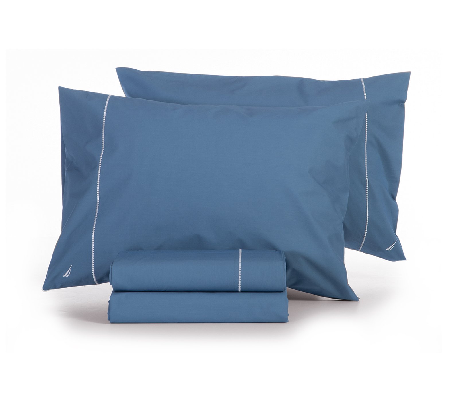 8682991015878 Σετ Σεντόνια Υπέρδιπλα 240×270 Nautica Nau Wave Solid Blue - Image 1