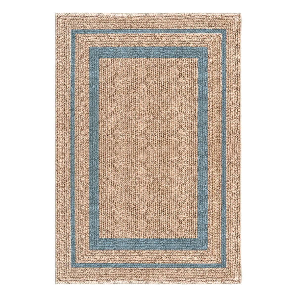 9138_blue Beauty Home Πατάκι Tropic Art 9138 65x150 Μπεζ,Μπλε - Image 1