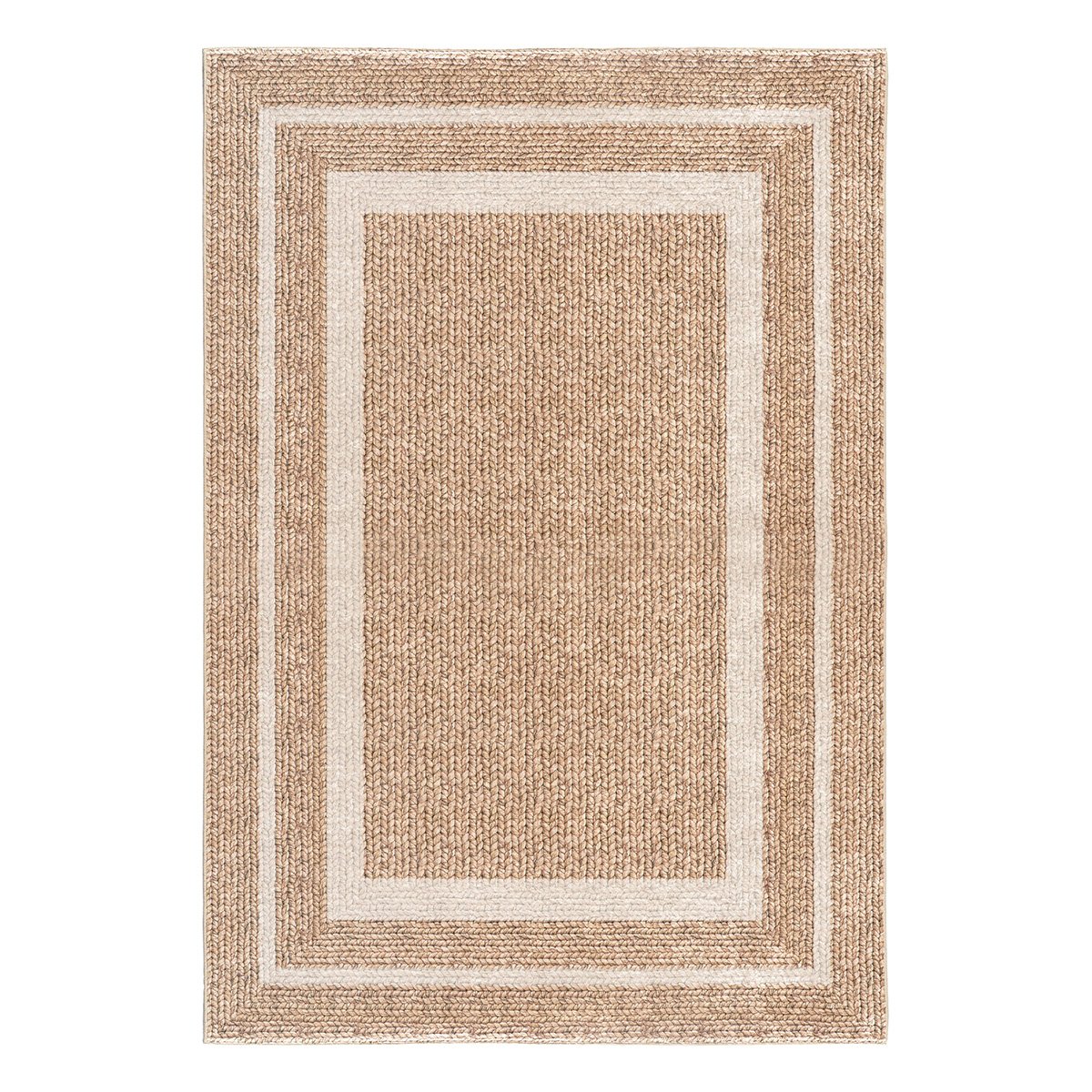 9138_white Beauty Home Πατάκι Tropic Art 9138 65x150 Μπεζ,Λευκό - Image 1