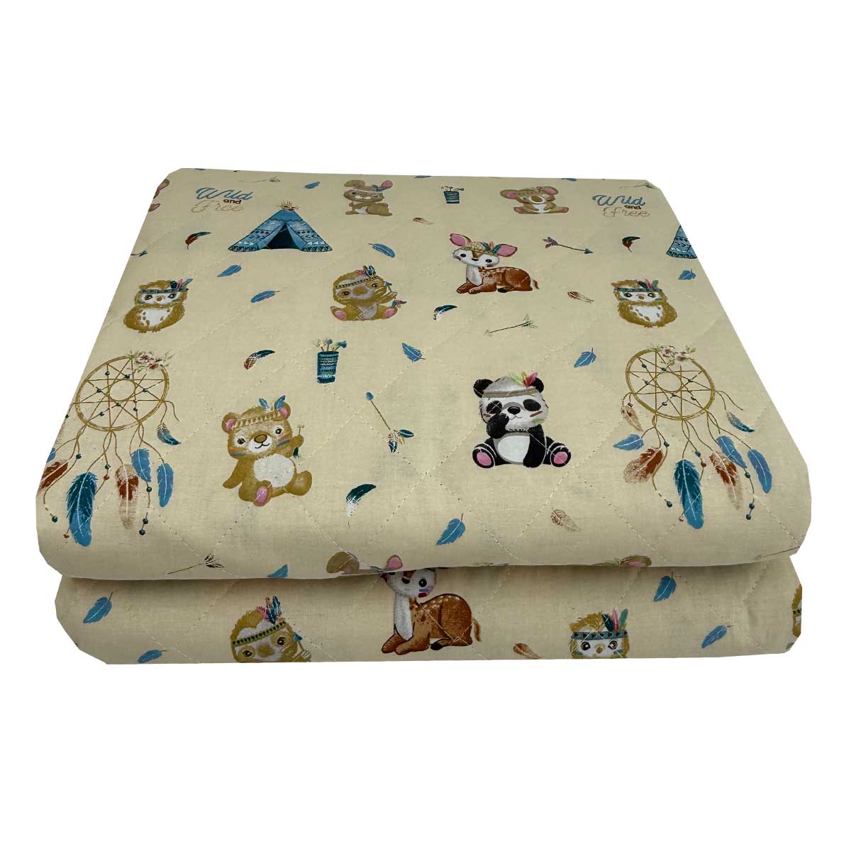 BOHO-ANIMALS-2 Παιδικό Κουβερλί Μονό 160x250 Boho Animals Astron Italy - Image 1