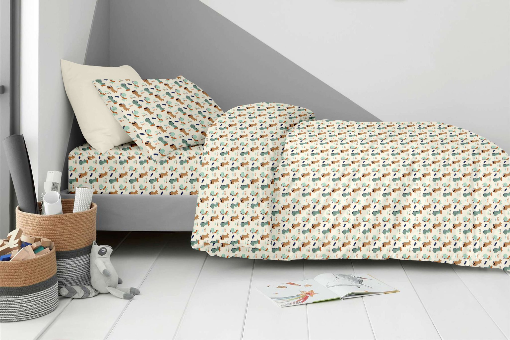 Cool-Dino-scaled Παιδικά Σετ Σεντόνια Μονά 170x260 Cool Dino Astron Italy - Image 1