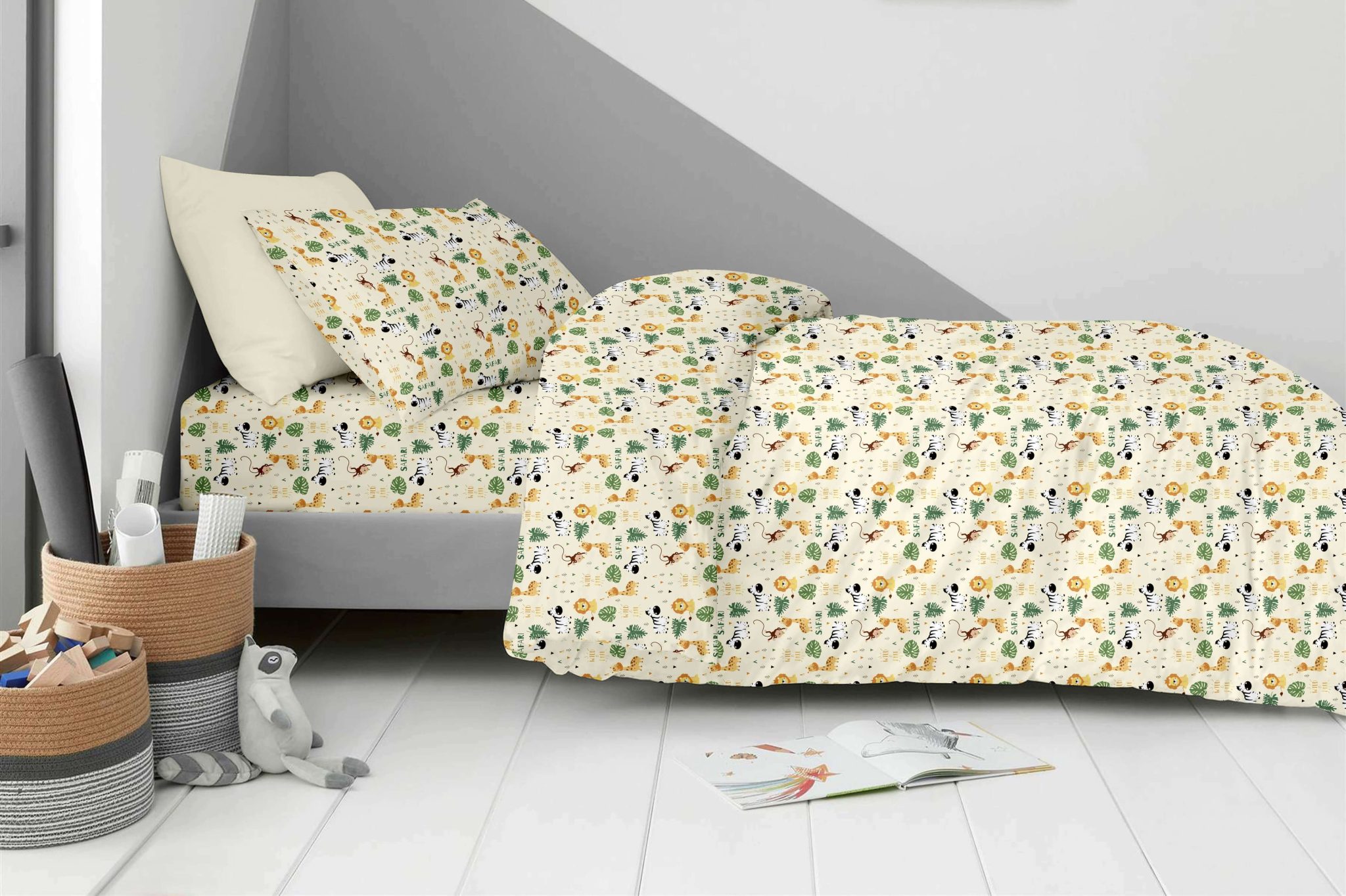 Safari-Zoo-scaled Παιδικά Σετ Σεντόνια Μονά 170x260 Safari & Zoo Astron Italy - Image 1