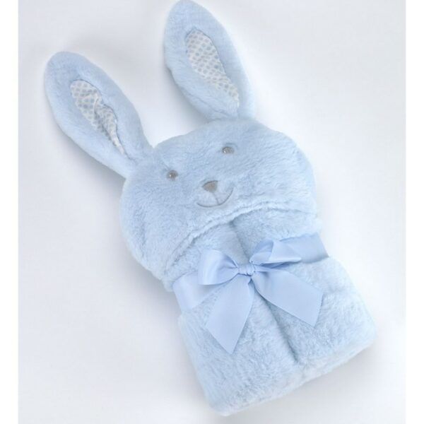 Κουβέρτα Pompon Rabbit 75Χ95cm Γαλάζιο MORA