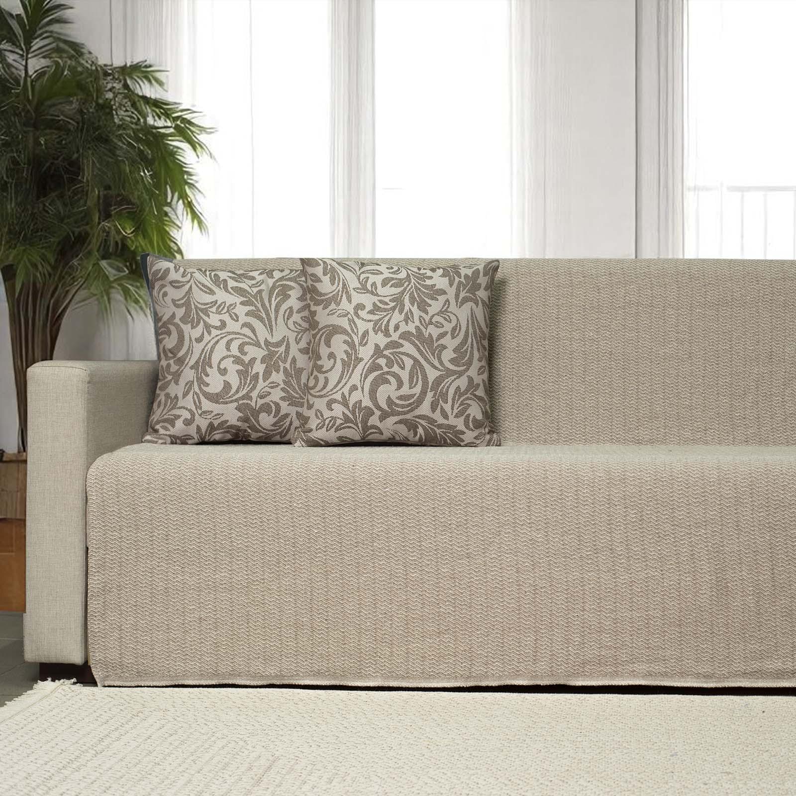 Ριχταρι-Cotone-Deniz-Cappuccino Ριχτάρι Πολυθρόνας 200×180 Cotone | Eco Μπεζ σκούρο - Image 1