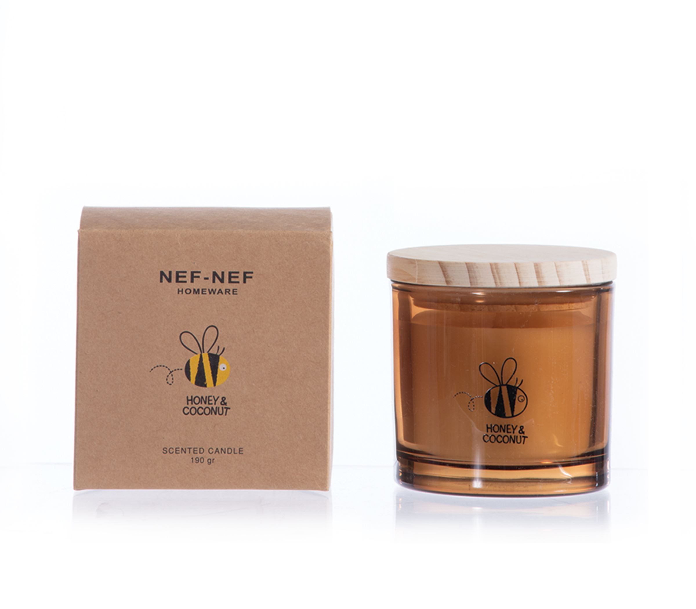 035609-3-9238_L Αρωματικό Κερί 190 Gr Nef Nef Honey Coconut Brown - Image 1