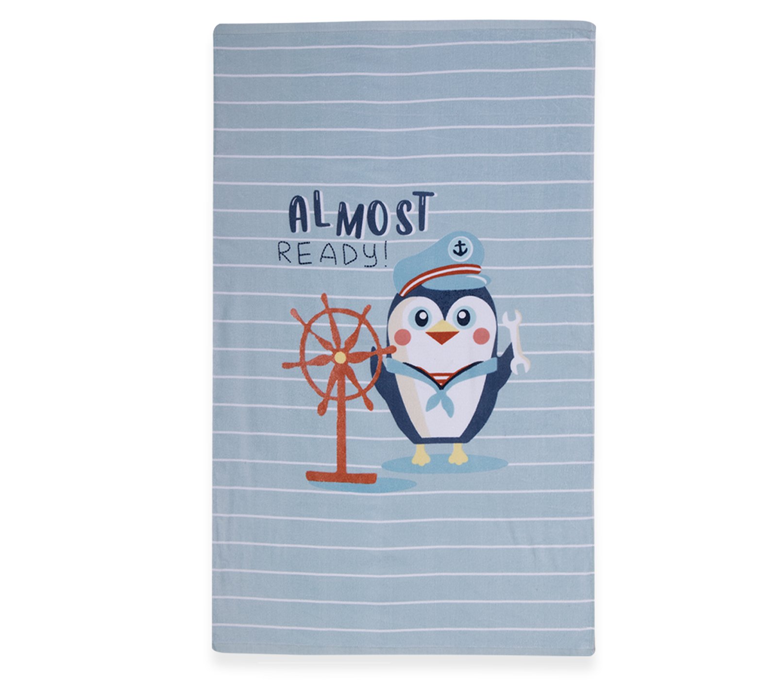 5205495610641 Παιδική Πετσέτα Θαλάσσης 70×120 Nef Nef Penguin L.Blue - Image 1