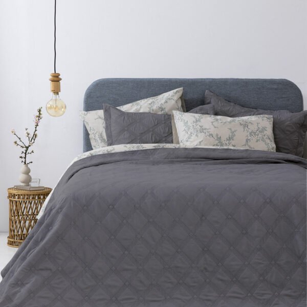 Σετ Κουβερλί υπέρδιπλο 220x240 IFIGENEIA GREY Γκρι Palamaiki