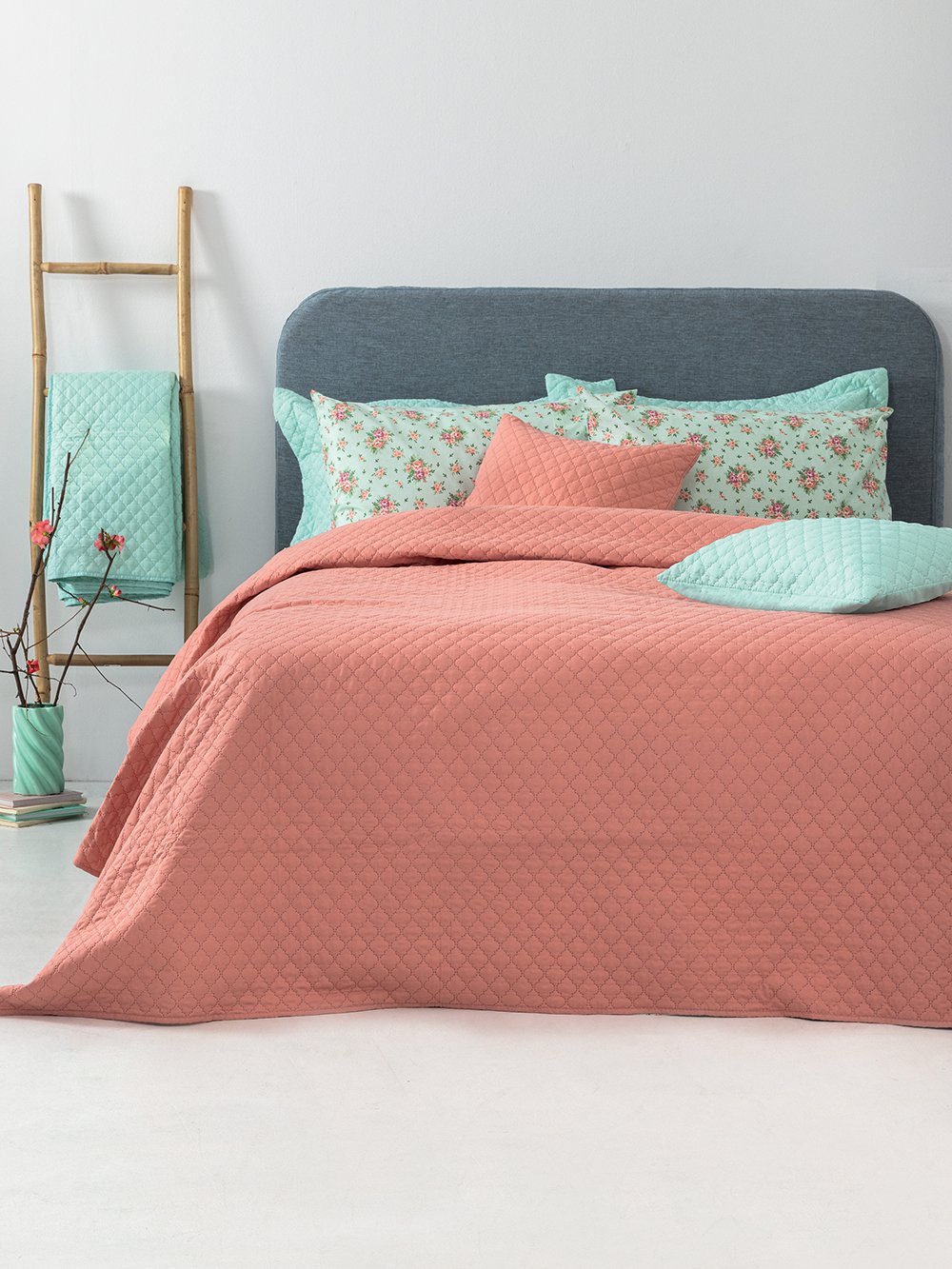 5205857290412_6 Σετ Κουβερλί ημίδιπλο 160x240 JENN/2 ROSE Σομόν Palamaiki - Image 1