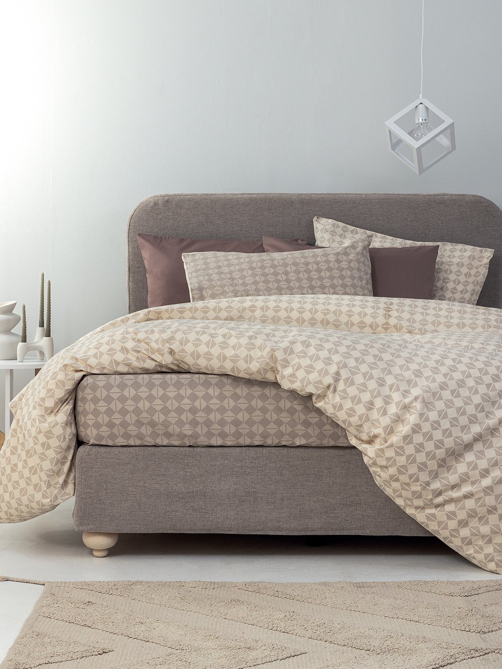 5205857291259_2 Σετ Μονά Σεντόνια Fashion Life 170x260 FL6266 Με Λάστιχο Καφέ Palamaiki - Image 1