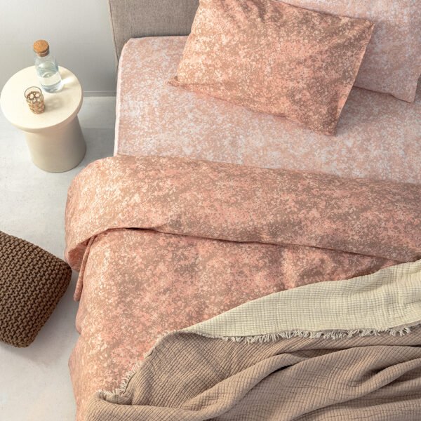 Σετ Μονά Σεντόνια Fashion Life 170x260 FL6268 Με Λάστιχο Ροζ Palamaiki