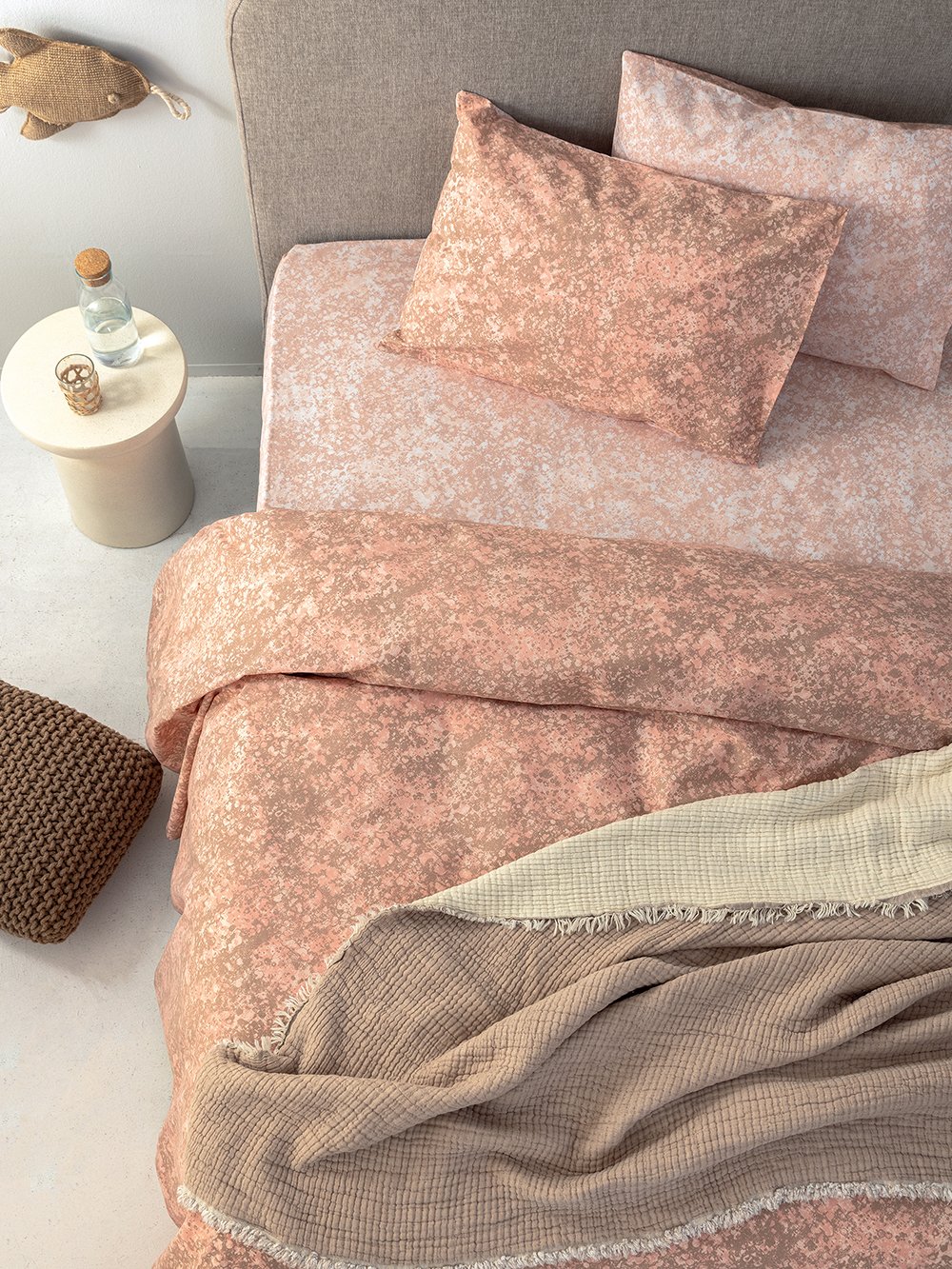 5205857291396_2 Σετ Μονά Σεντόνια Fashion Life 170x260 FL6268 Με Λάστιχο Ροζ Palamaiki - Image 1