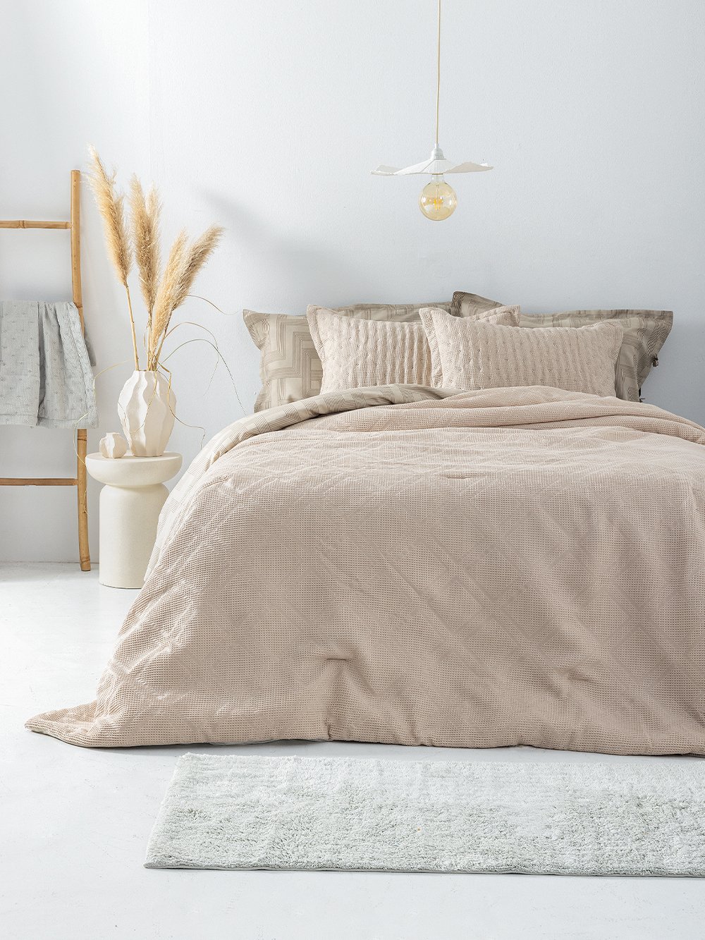 5205857292096_2 Πάπλωμα ημίδιπλο 160x240 ALISON BEIGE Μπεζ Palamaiki - Image 1