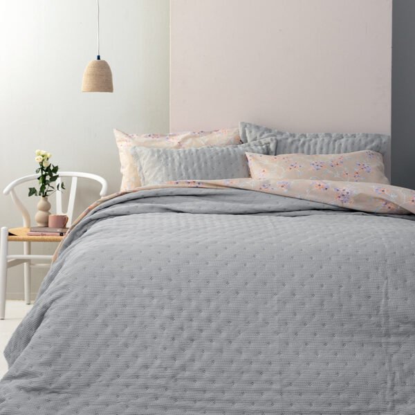 Πάπλωμα King size 260x240 ALISON GREY Γκρι Palamaiki