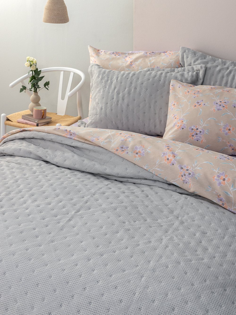 5205857292164_3 Κουβερλί υπέρδιπλο 220x240 ALISON GREY Γκρι Palamaiki - Image 1