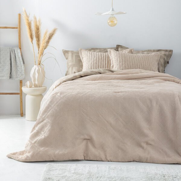 Κουβερλί υπέρδιπλο 220x240 ALISON BEIGE Μπεζ Palamaiki