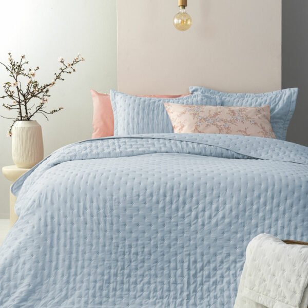 Κουβερλί υπέρδιπλο 220x240 NICO CIEL Γαλάζιο Palamaiki