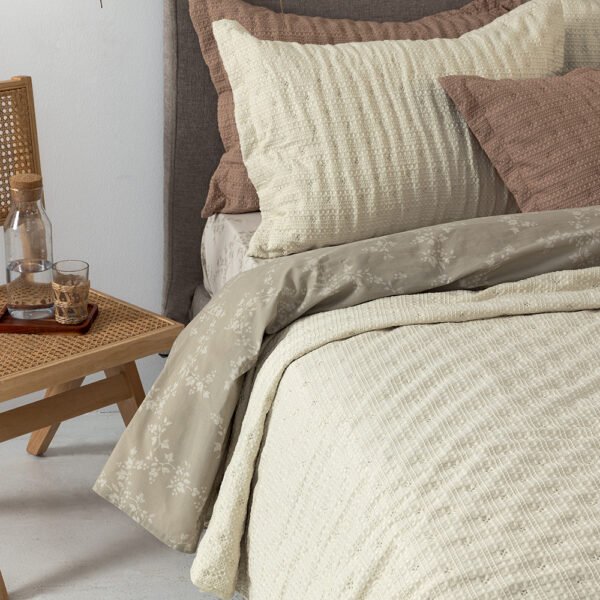 Κουβερλί ημίδιπλο 160x240 TOT IVORY Μπεζ Palamaiki