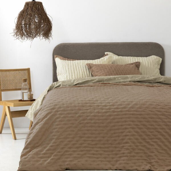 Κουβερλί ημίδιπλο 160x240 TOT MOKA Καφέ Palamaiki