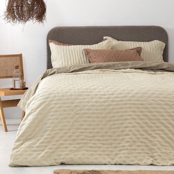 Κουβερλί υπέρδιπλο 220x240 TOT IVORY Μπεζ Palamaiki