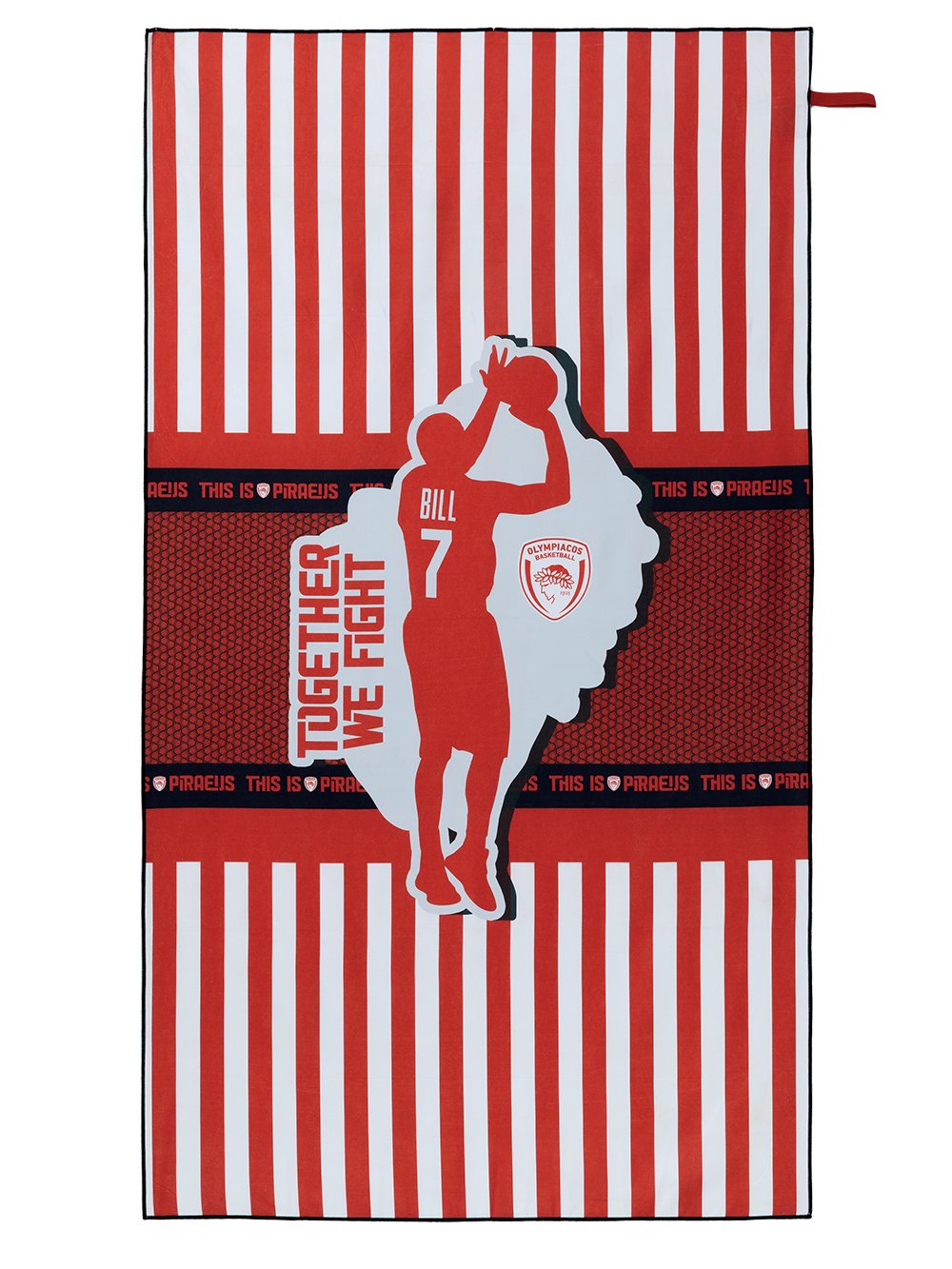 5205857292690_2 Πετσέτα Θαλάσσης Beach Collection 90x160 NM OLYMPIACOS Κόκκινο Palamaiki MicroFiber - Image 1