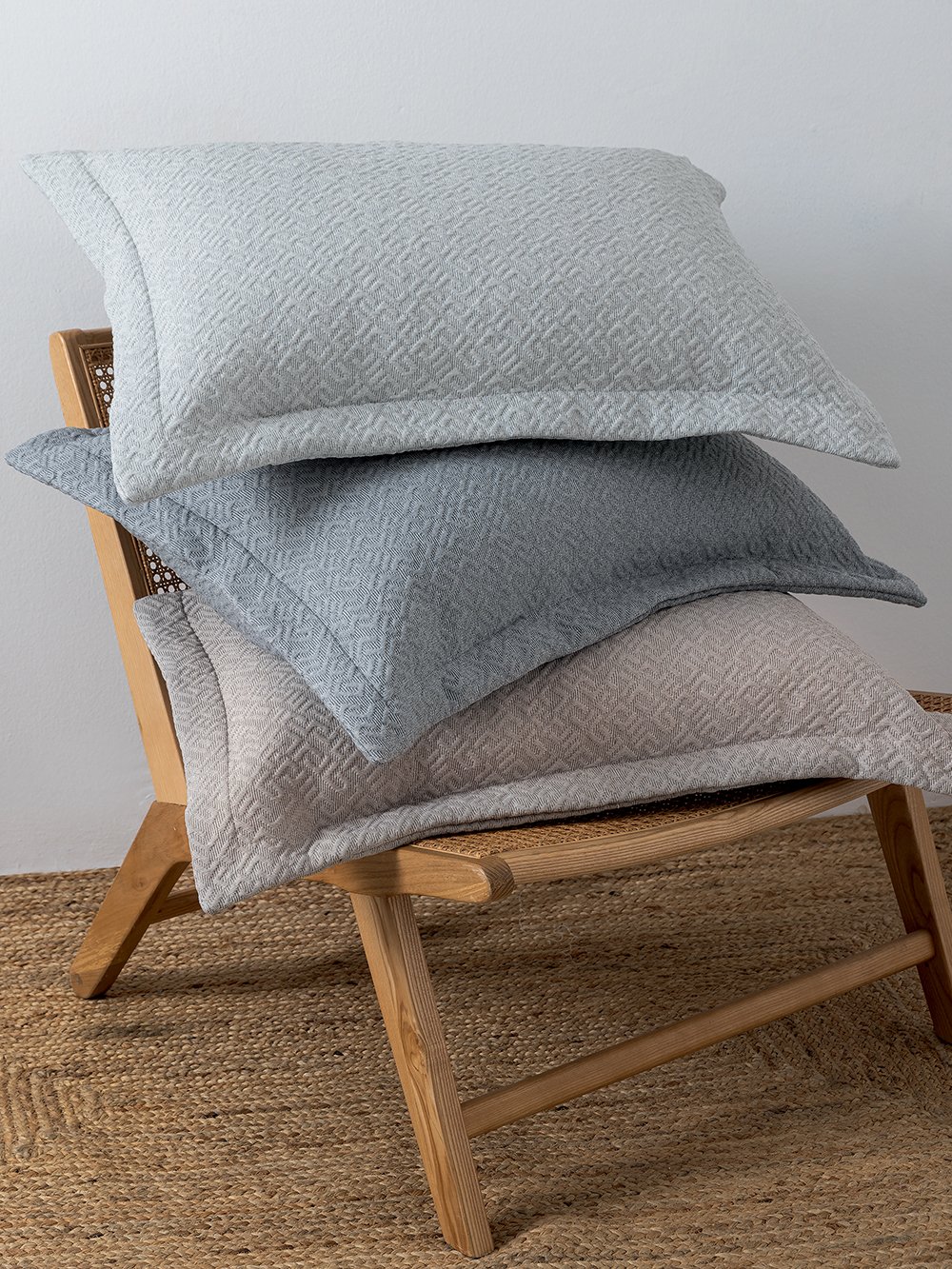 5205857292928_7 Ζεύγος Μαξιλαροθήκες Matelasse Oxford 50X70 ZOE GREY Γκρι Palamaiki - Image 1