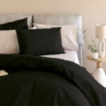 Σεντόνι Μονό 110x200+32 ETOILE/2 JET BLACK Με Λάστιχο Μαύρο Palamaiki