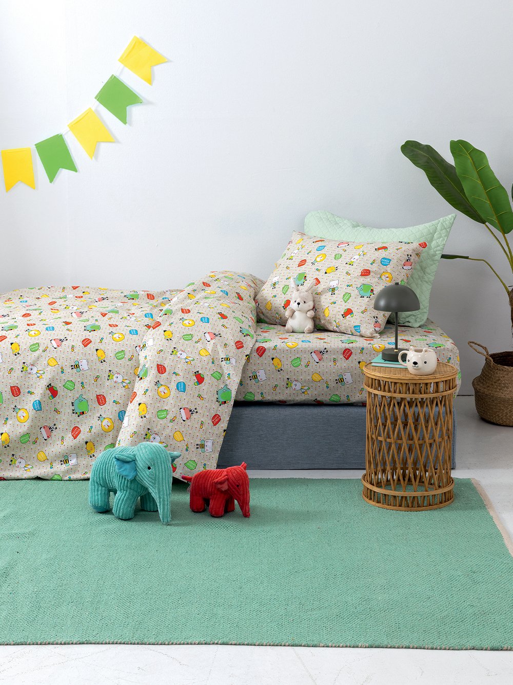 5205857295011_2 Σετ Μονά Σεντόνια My Kingdom 110x200+32 MK768 Με Λάστιχο Palamaiki - Image 1