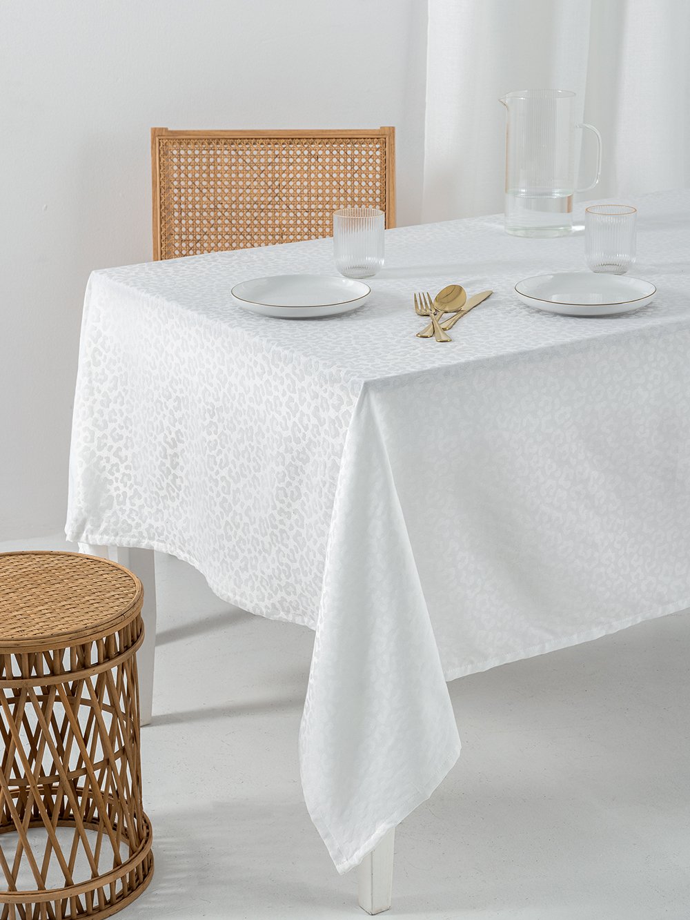 5205857295509_2 Τραπεζομάντηλο Αλεκιαστο Formal Dinner 175x260 LITA WHITE Λευκό Palamaiki - Image 1