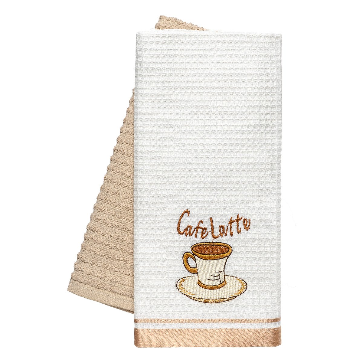 8804 Beauty Home Ποτηρόπανα σετ 2τμχ Latte Art 8804 40x60 Μπεζ - Image 1