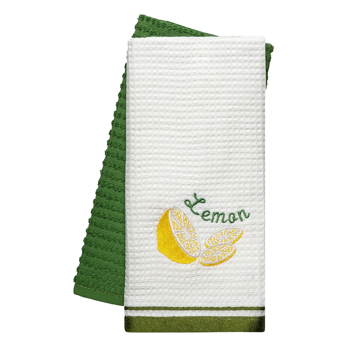 8806 Beauty Home Ποτηρόπανα σετ 2τμχ Lemon Art 8806 40x60 Πράσινο - Image 1